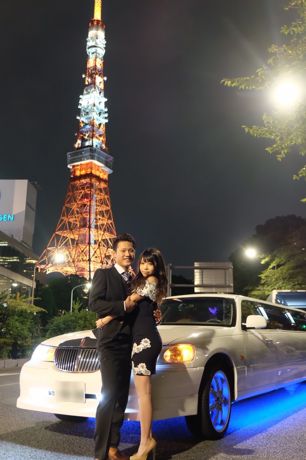 リムジンパーティー誕生日で東京タワー撮影 (2)